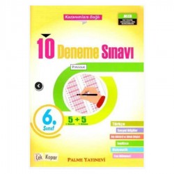 6.Sınıf 10 Deneme Sınavı Palme Yayınevi