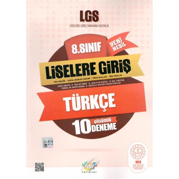 FDD LGS 8.Sınıf Türkçe 10 Çözümlü Deneme