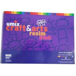 UMUR 30018 RENKLİ RESİM DEFTERİ 120 GR.25X35 40 YP 