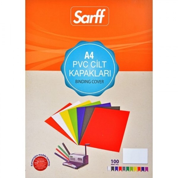 Sarff Pvc A4 160 Micron Cilt Kapağı 100'Lü Mavi