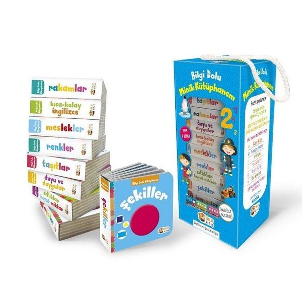 İngilizce Destekli Bilgi Dolu Minik Kütüphanem (9 Kitap - Mavi Kutu)