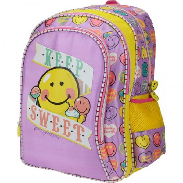 Smiley Sweet İlkokul Çantası İki Gözlü