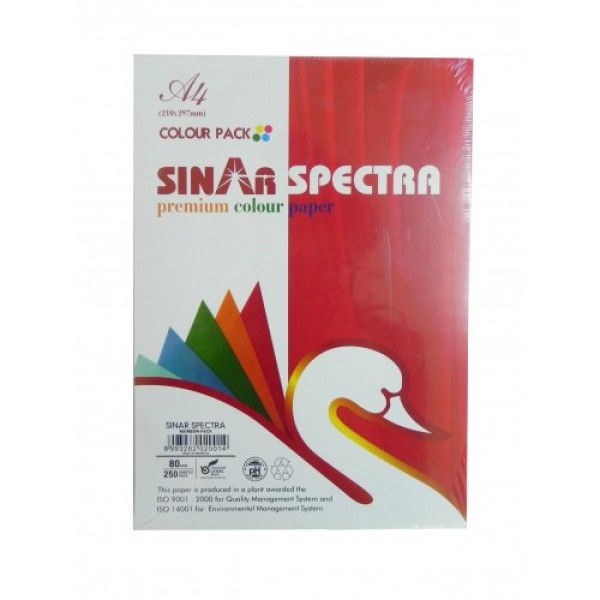 Sınar Spectra Premium  250 Ad Renkli Fotokopi Kağıdı A4 -10 Renk-