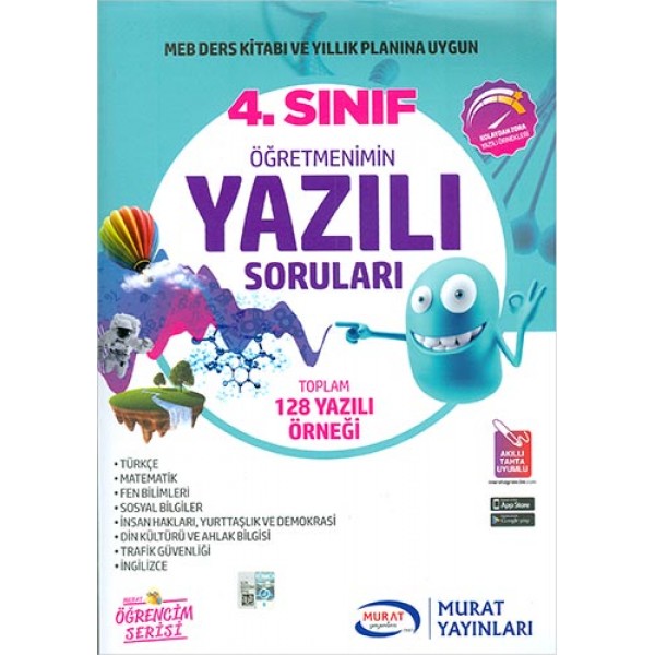 4. Sınıf Öğretmenimin Yazılı Sınav Soruları Murat Yayınları